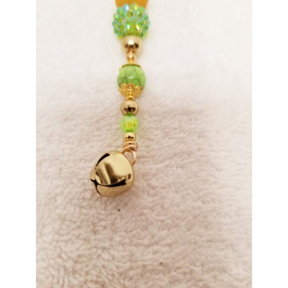 Lime green and gold Christmas icicle ornaments c19* - Picture 5 of 9